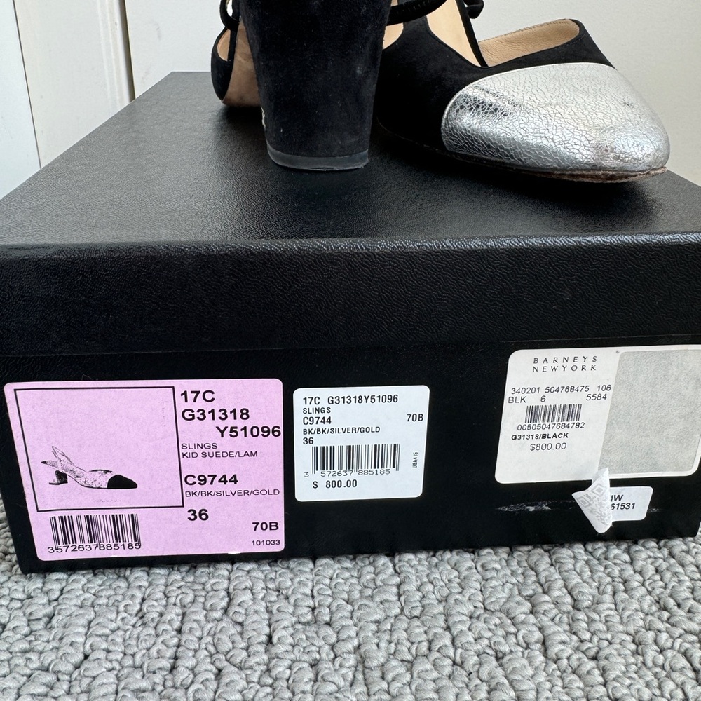 Chanel Toe Cap Slingback Heels - Picture 8 of 9
